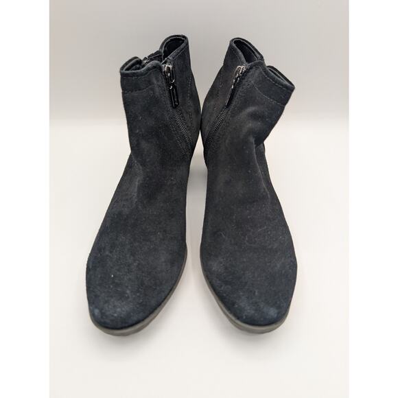 Blondo | Waterproof Chelsea Boots Black Suede Block Heel Ankle Bootie | Size 8.5 - Picture 2 of 8
